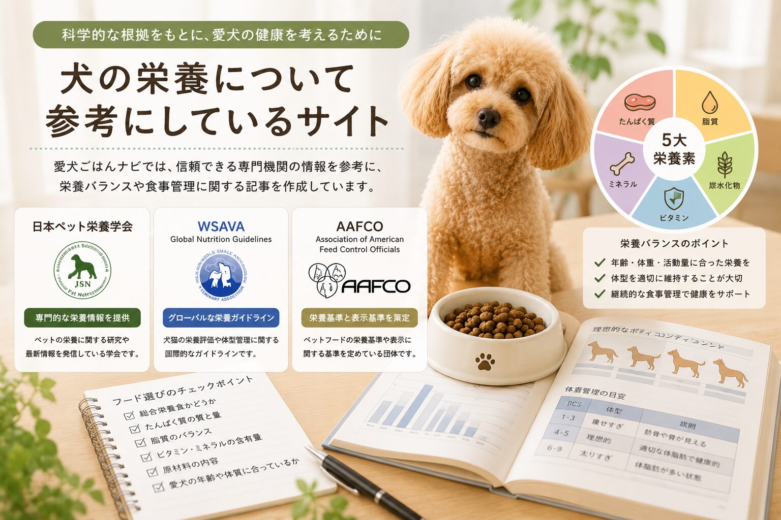 犬の栄養について参考にしているサイト