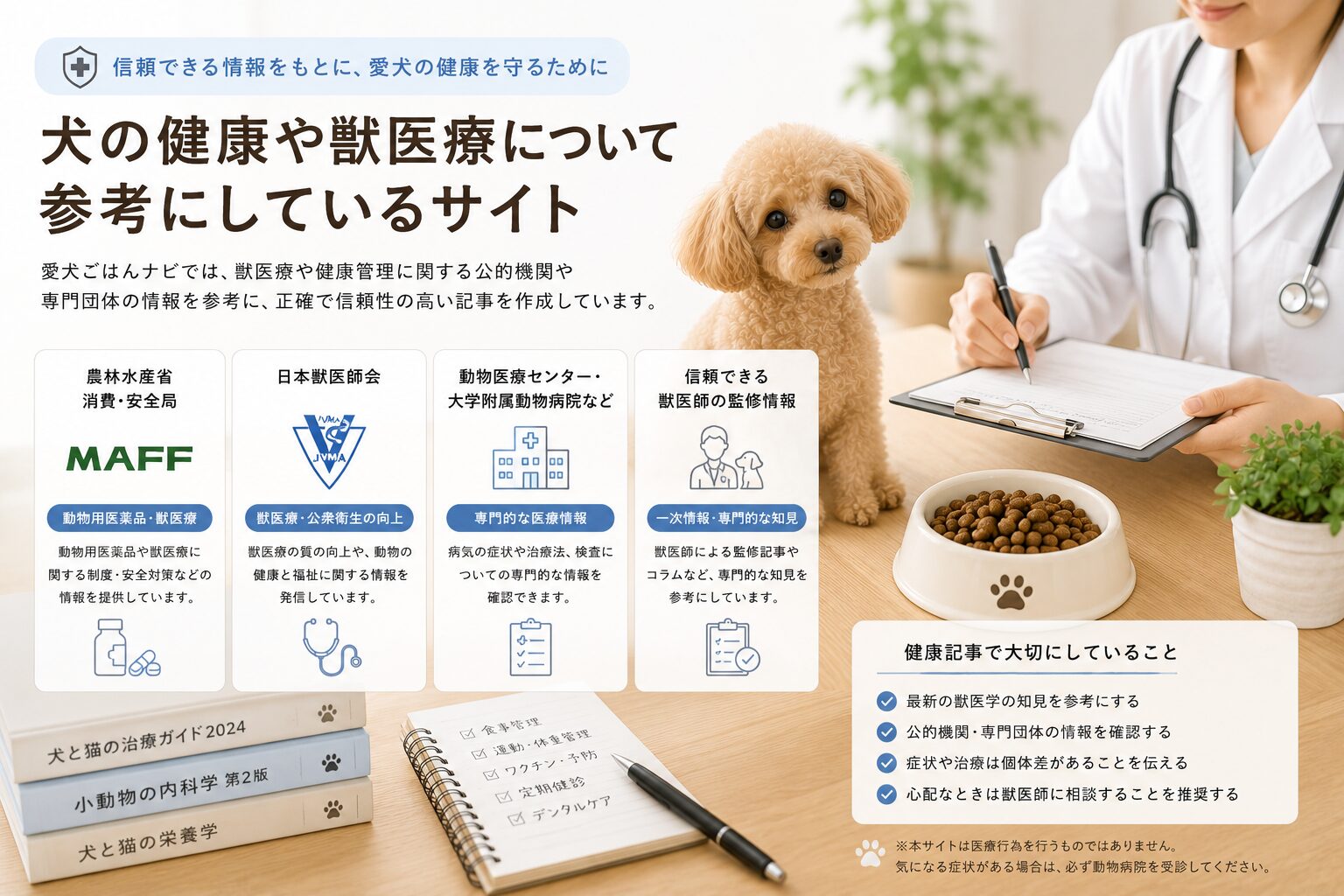 犬の健康や獣医療について参考にしているサイト