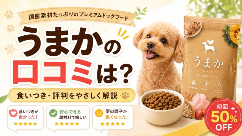 うまかドッグフードの口コミは良い？香り・食いつき・初回価格を徹底解説 